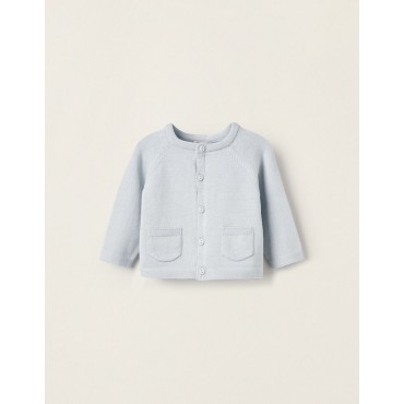 Cardigan noenato Zippy celeste
