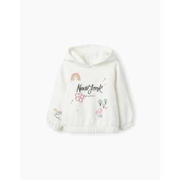 Felpa neonata Zippy bianca...