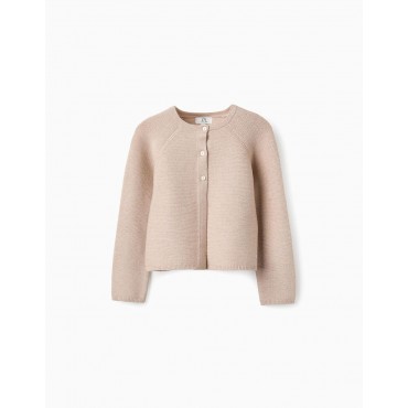 Cardigan bambina Zippy beige