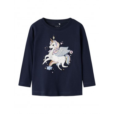 Maglia bambina Name it blu...