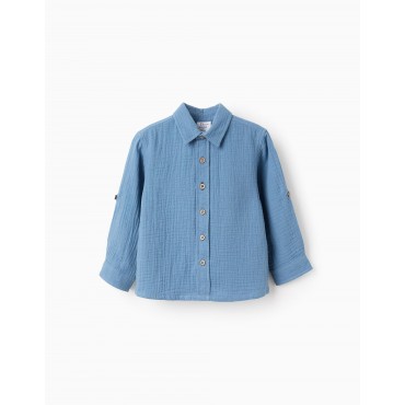 Camicia neonato Zippy blu