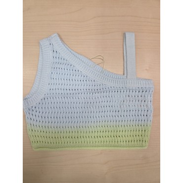 Top bambina Zippy celeste e...