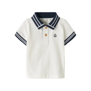 Polo neonato Name it bianca...