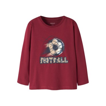 Maglia bambino Name it bordeaux Football
