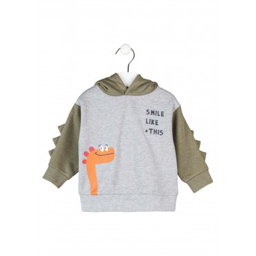 Felpa neonato Losan grigia...