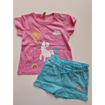 Completo neonata Losan rosa...