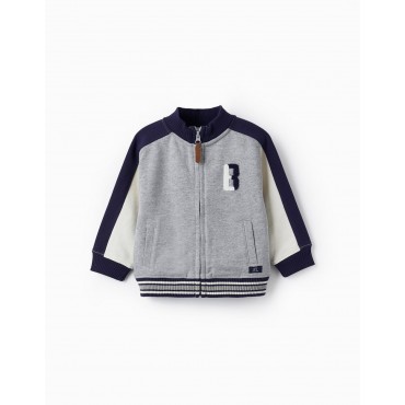 Felpa neonato Zippy grigia...