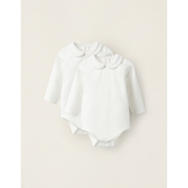 Body neonata Zippy 2Pack bianco con colletto
