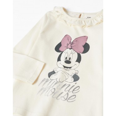 Maglia neonata Zippy bianca stampa Disney Minnie