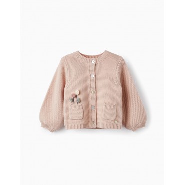 Cardigan neonata Zippy rosa...
