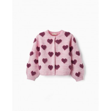 Cardigan bambina Zippy rosa...