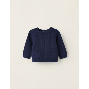 Cardigan neonato Zippy blu