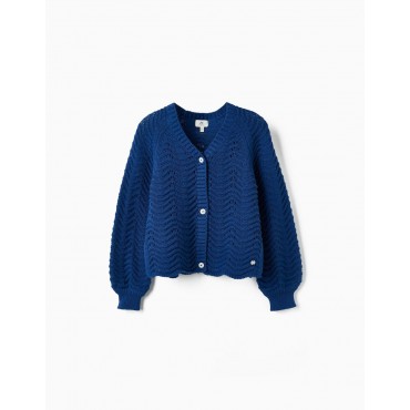 Cardigan bambina Zippy blu...